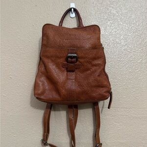 Spikes and Sparrow Brown Leather Backpack